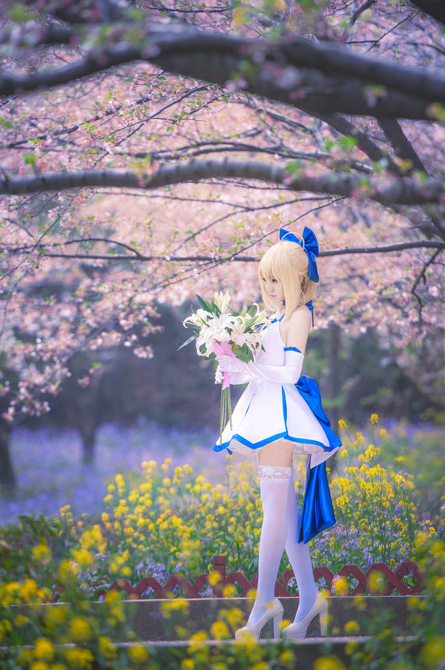 [cosplay]Saber|TYPE-MOON10周年白礼服[二次元cos]